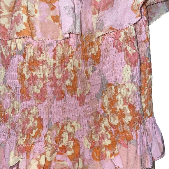 ASTR The Label Riviera Floral Off Shoulder Dress in Pink Papaya - Picture 12 of 12